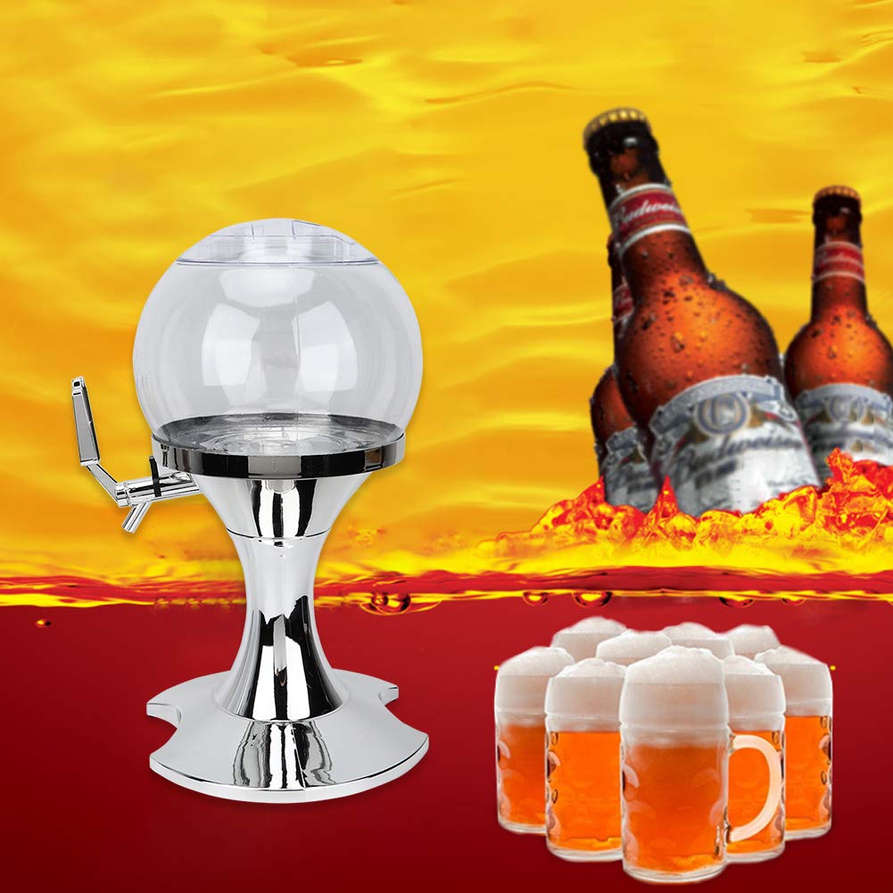 Strumento di erogazione di bevande per erogatore di birra a forma sferica in argento da 3,5 litri per bar club