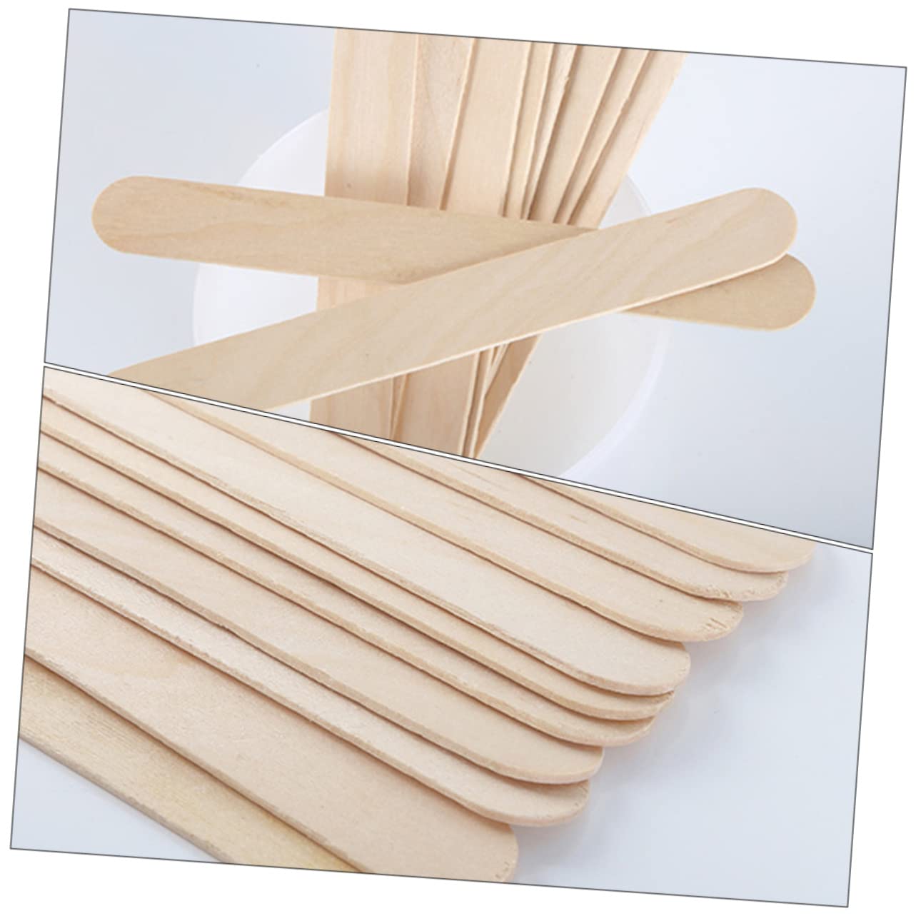 NOLITOY 100pcs Wooden Wax Sticks for Hair Removal Wax Applicator Stick Handheld Waxing Tool