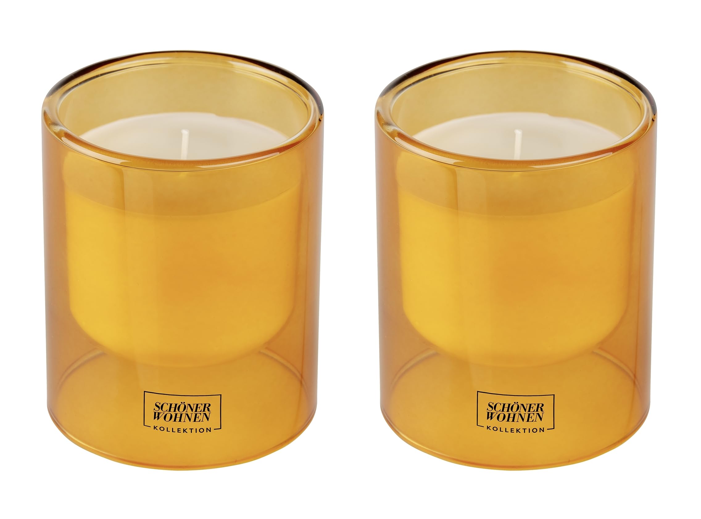 Schöner Wohnen Kollektion Duftkerze Mod. Vanilla L, 2er Set lieblich, verwöhnender Vanille-Duft Weiß