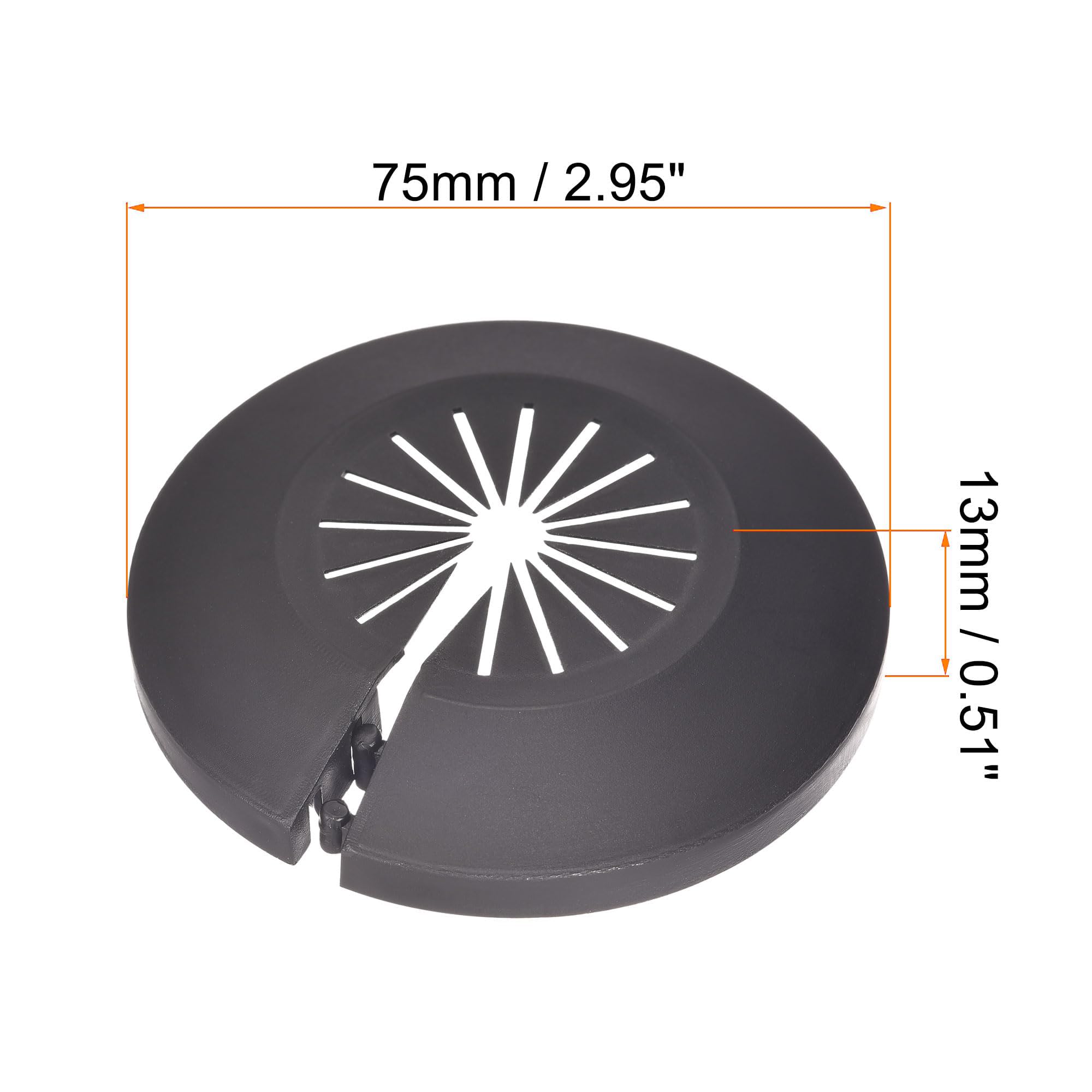 TOP-VIGOR 4pcs 15mm-40mm Pipe Cover Decoration, PP Plastic Escutcheon Pipe Collar for Water Pipe Drain Line - Image 2