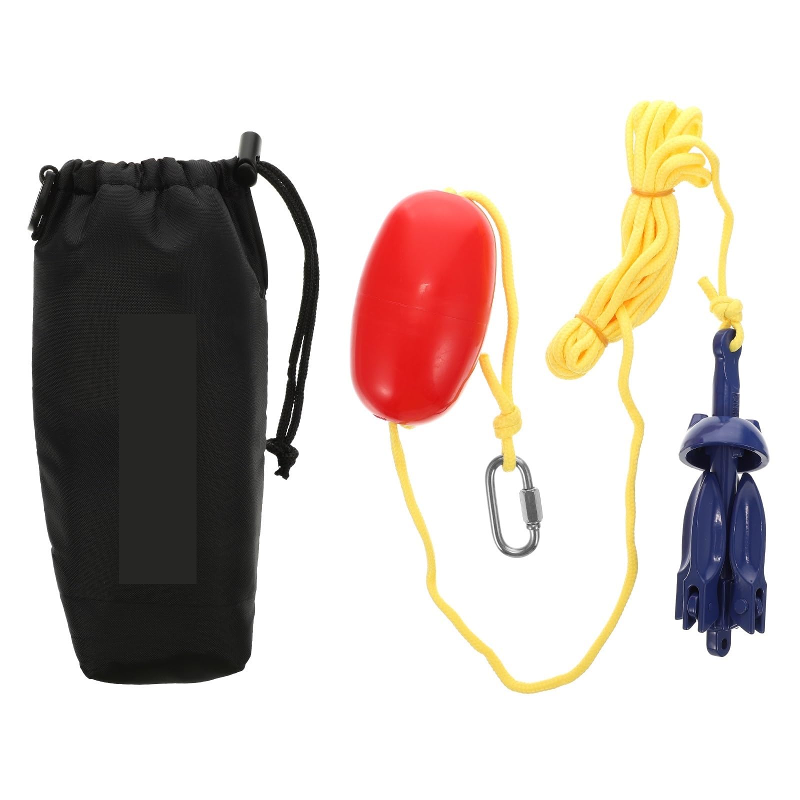 Mooring Rope, 1 Set Anchor Kits Portable Folding Anchor Buoy Kit for Canoe Raft Component Aluminum Alloy Folding Fishing Kit