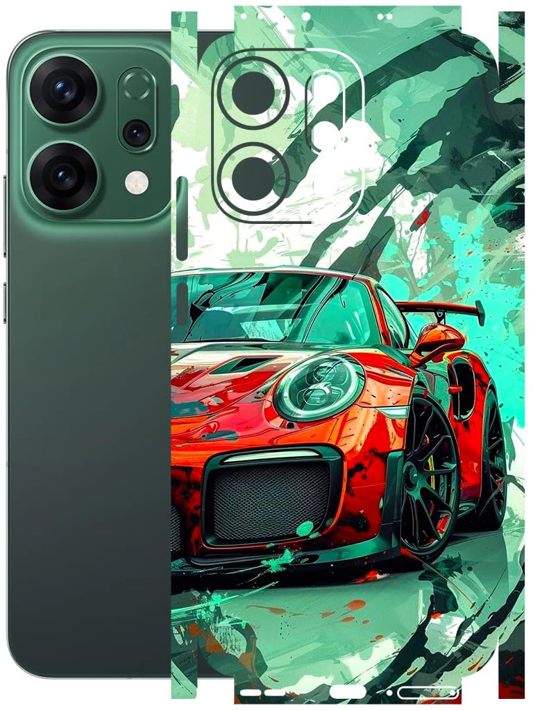 atodds full body skin wrap for oppo reno 14 - carabstract | premium back screen guard protector, precision-cut skin sticker with scratchproof matte finish, peels off with zero residue