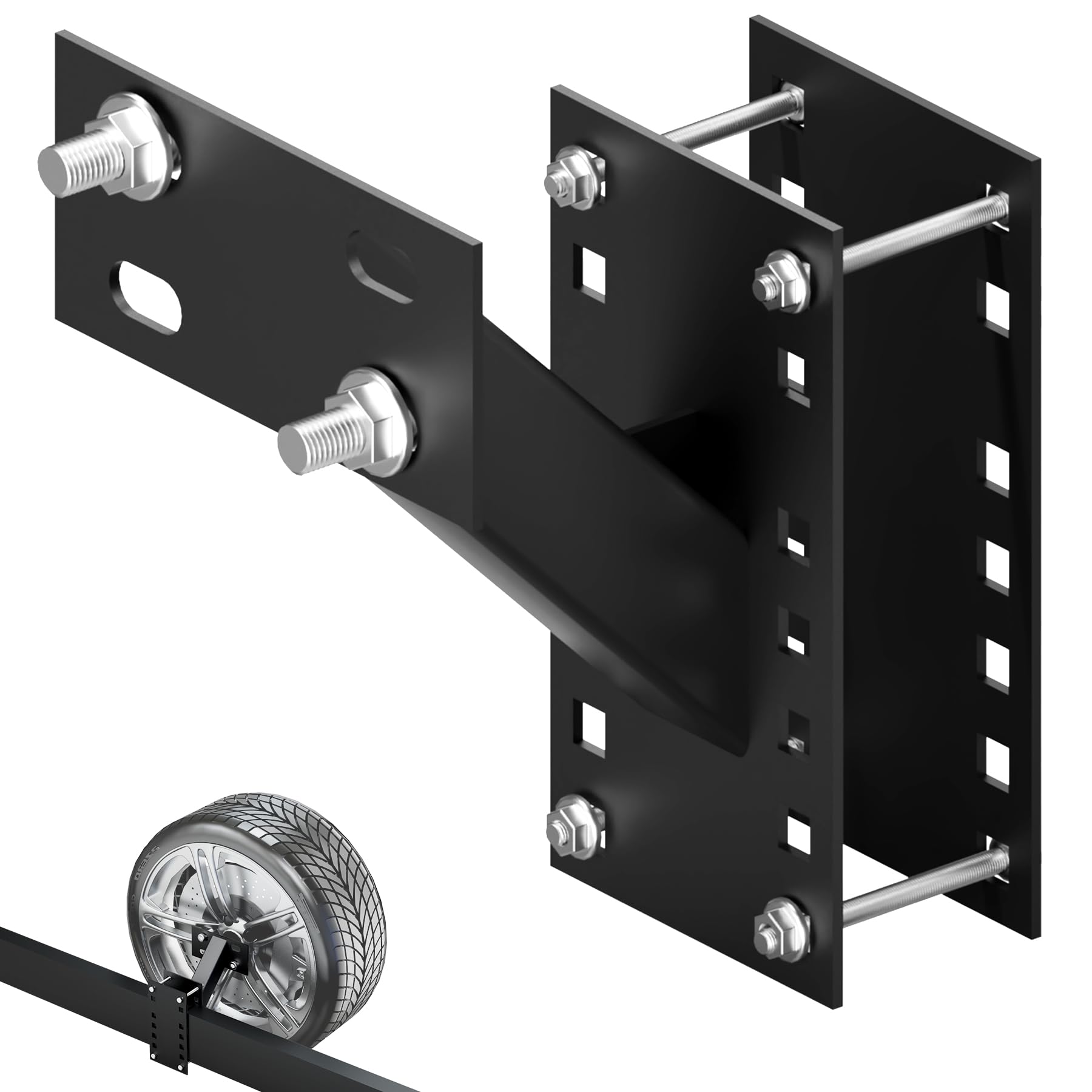 MAXTBEE Trailer Spare Tire Mount - Boat Trailer Spare Tire Mount Spare Tire Mount for Utility Trailer, Fits 4 5 6 Lugs Trailer Wheels On 4.5” 4.75” 5” 5.5” Bolt Patterns, Holds Up to 150 Lbs