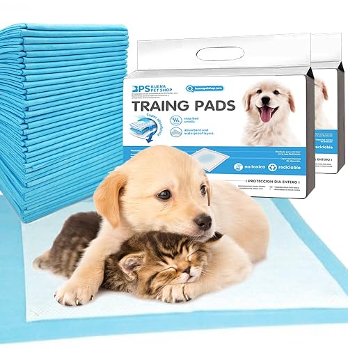 BPS 40Pcs Empapadores Perro de Entrenamiento 56 x 56 cm para Perros Gatos Alfombrilla Toallita Higiénica…