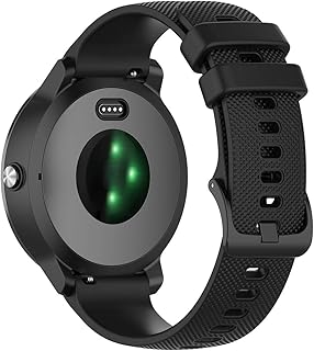 Anrir for Vivoactive 3 Watch Bands, 20mm Silicone Band for Garmin Forerunner 645/245/Venu Sq/Venu Sq 2/Venu 2 Plus/Approach S40, Galaxy Watch 3 41mm/Galaxy Watch Active 2 40mm/44mm Bands Men Women