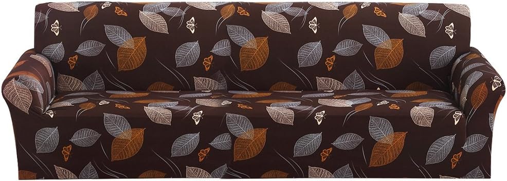 ELEOPTION Sofa Slipcovers Brown for Couches and Loveseats, Spandex Stretch Sofa Slipcover for Chair Loveseat Sofa Modern Furniture Cover Protector with a Pillowcase (3 Seater, 71 to 90 in)