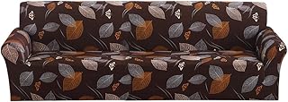 ELEOPTION Sofa Slipcovers Brown for Couches and Loveseats, Spandex Stretch Sofa Slipcover for Chair Loveseat Sofa Modern Furniture Cover Protector with a Pillowcase (3 Seater, 71 to 90 in)