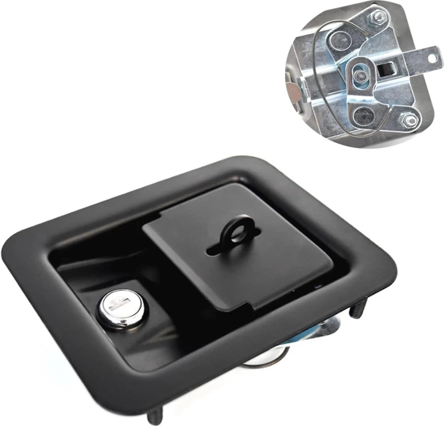 Square Cabinet Key Lock Black Or Stainless for Car Bus Truck Trunk Electronical Box Pickup Accessories MS217 1Pcs(Can not use)