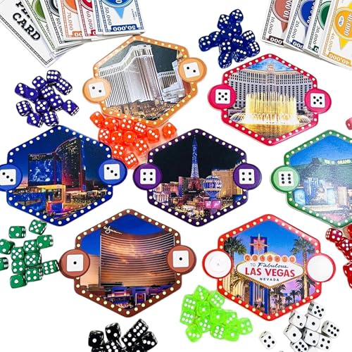 Image of Tickles Vegas Dice Strategy Bidding & Casino Theme Board Game for Family & Friends Adults Party Fun (Ages: 14+ Years, Players: 4-10)
