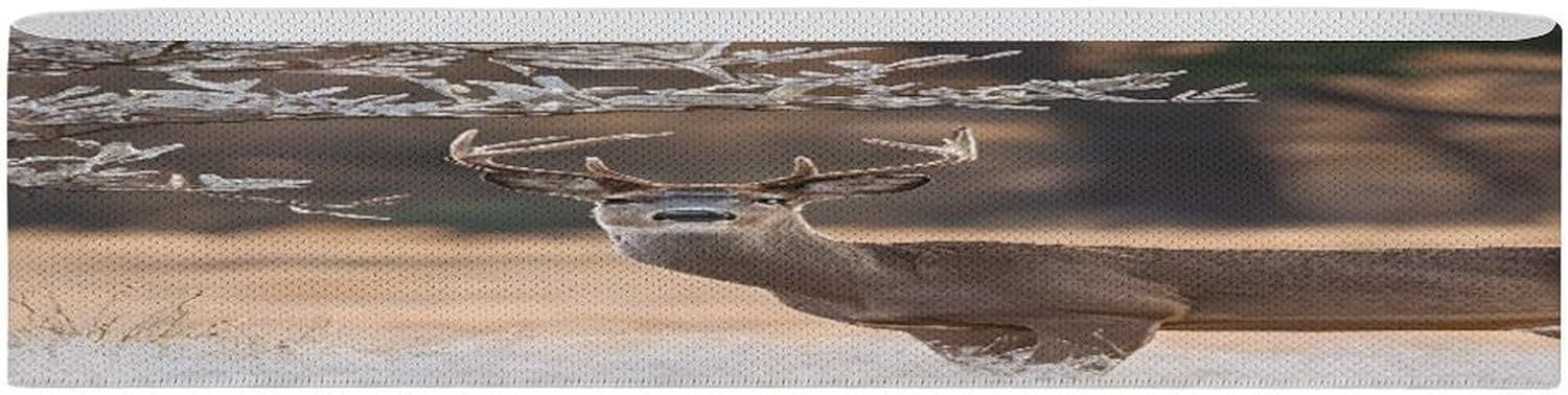 Non-Slip High Resistance Yoga Bands for Stretching, Extra Wide Exercise Bands for Women/Men, Whitetail Deer Yoga Straps, Physical Therapy Stretch Straps for Home Gym, Pilates & Rehab