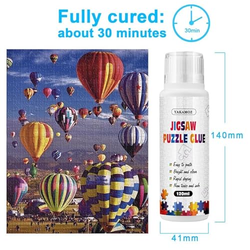 image for YAKAMOZ Updated Jigsaw Puzzle Glue with New Sponge Head for Adults and
