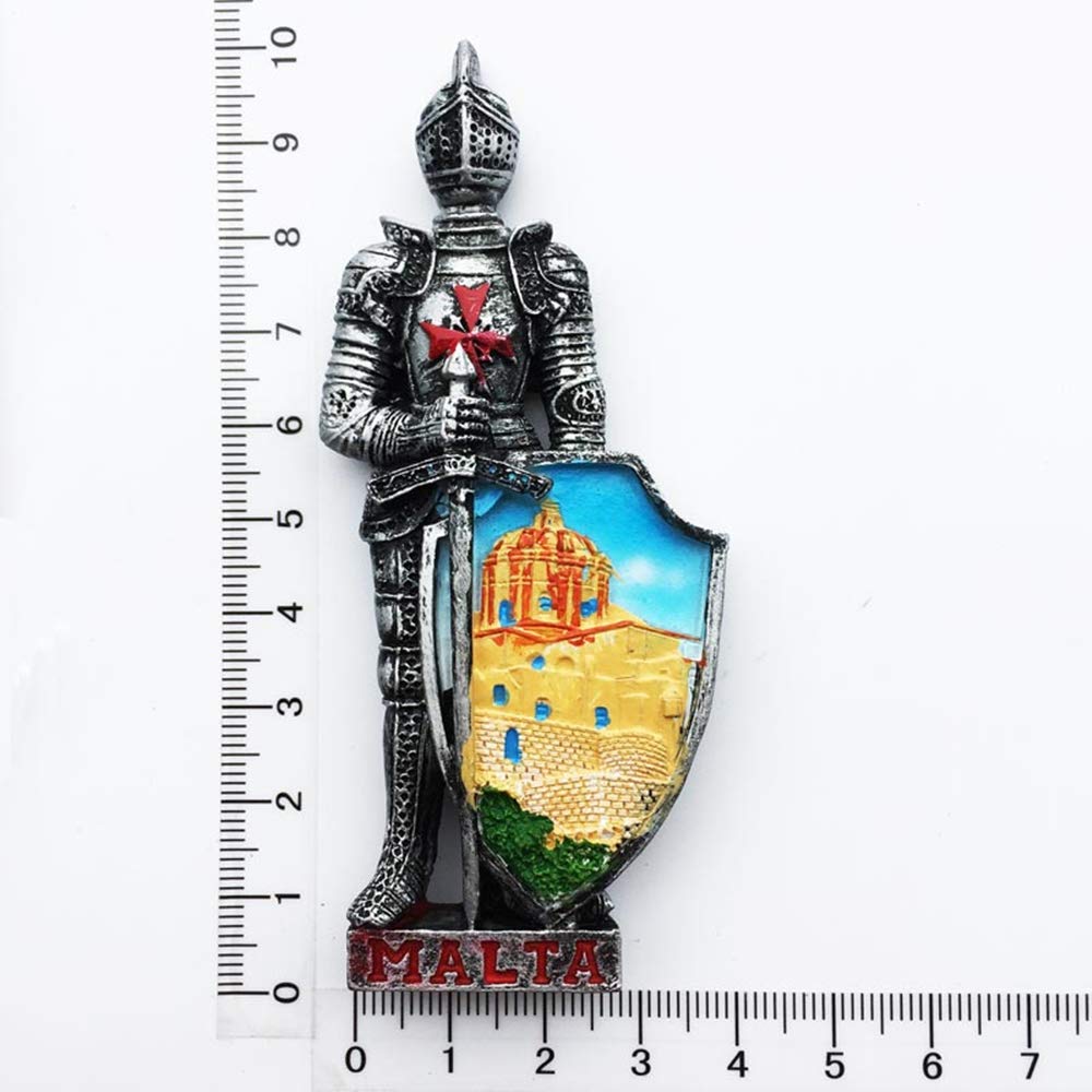 Magnete Frigorifero 3D Malta – Adesivo Magnetico Da Viaggio In Poliresina, Fatto A Mano, 6x2,9 Cm, Souvenir Per Casa E Cucina