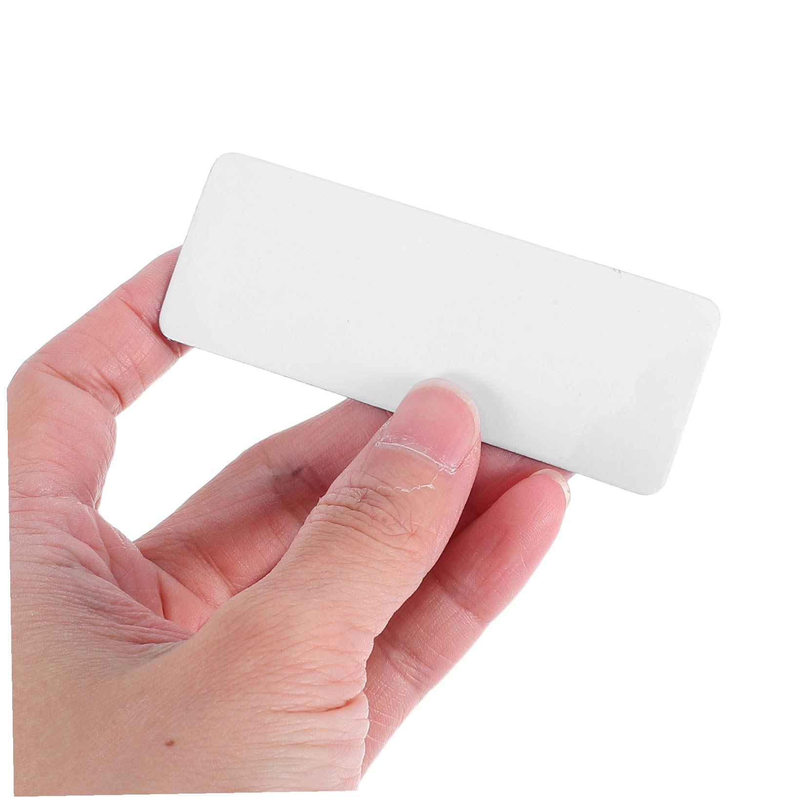 70 Stück Teiliges Magnetisches Dry-erase Namensschild- Abwischbare Weiße Etiketten mit Starkem Magnetrücken Wiederverwendbar Rückstandsfrei für Whiteboard Büro Schule und Events