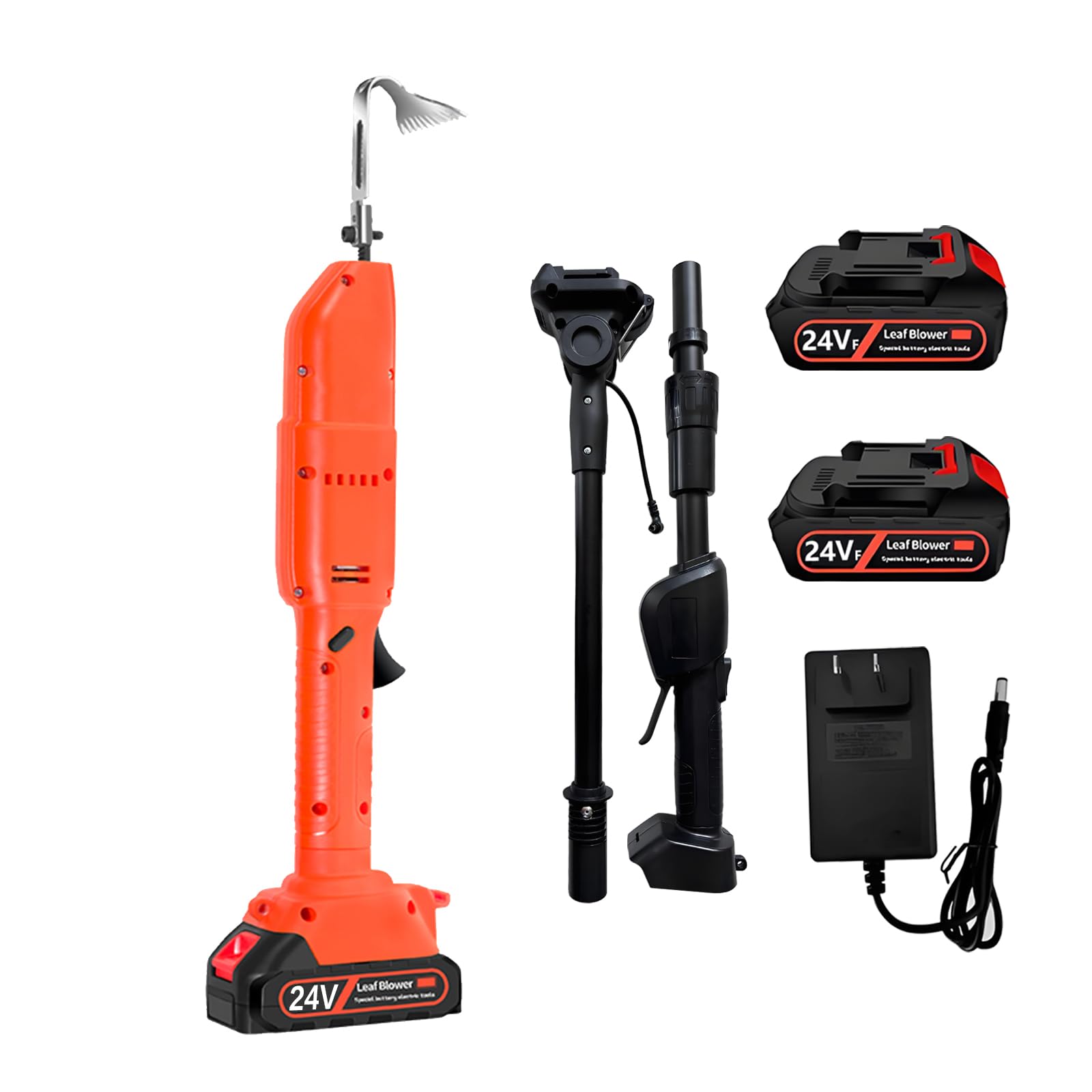 Zappetta da Giardino 24V Motorizzata A Batteria, Rastrello per Erbacce E Zappa da Giardino, 2500 giri/min Zappa Elettrica Portatile Con Asta di Prolunga per Diserbare Allentare Terreno