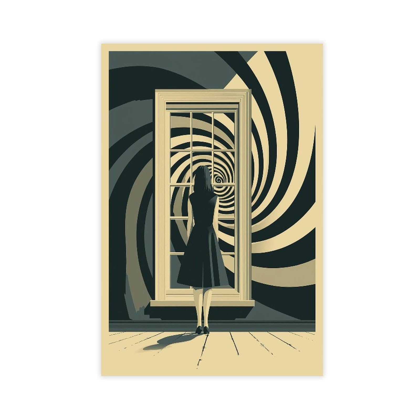YWTJAX Vintage Surreal Poster Canvas Poster for Home Decor Gift