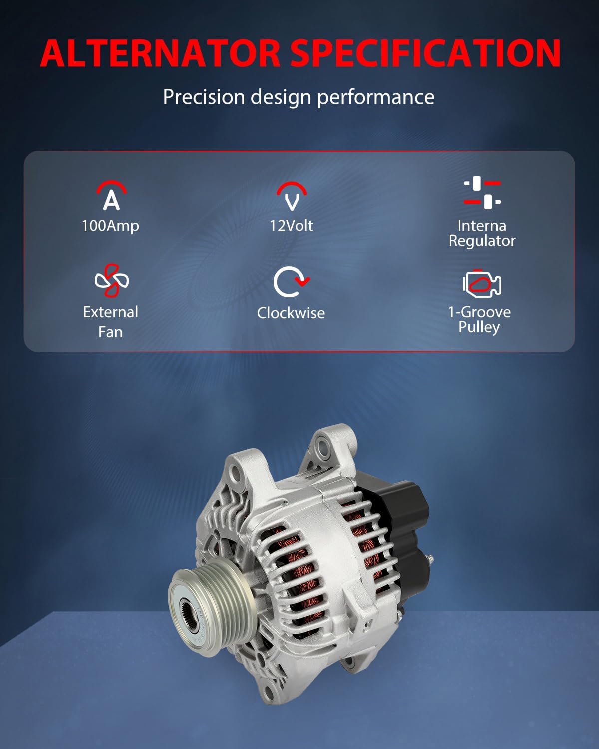 cciyu Alternators OE Fit for 2.4L 2.4 For Hyundai Sonata L4 2010 2011 2012 2013
