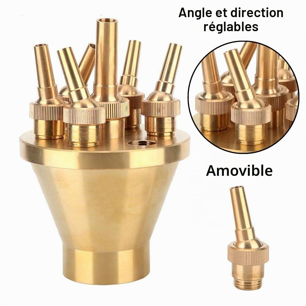 Mumusuki FNPT 1"DN25 2 Tier Centre Droit Fontaine Buse Jardin Pond Spray Tool Circulation De l'eau