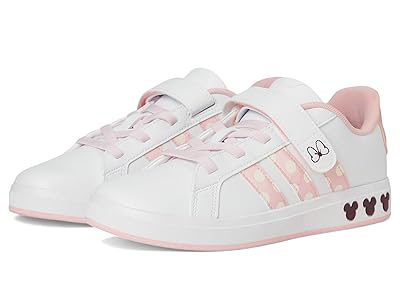 adidas Kids Disney Minnie Mouse Grand Court Shoes (Little Kid/Big Kid) Kids Shoes White/Clear Pink/Chalk White : 6 Big Kid M