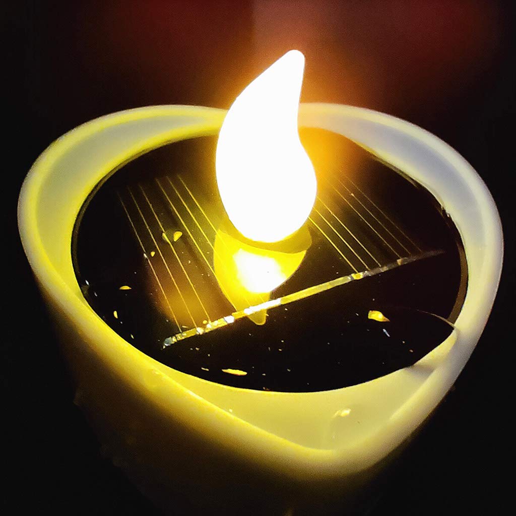 Lampada elettronica a LED a forma di cuore a forma di luce alimentata solare senza fiamma