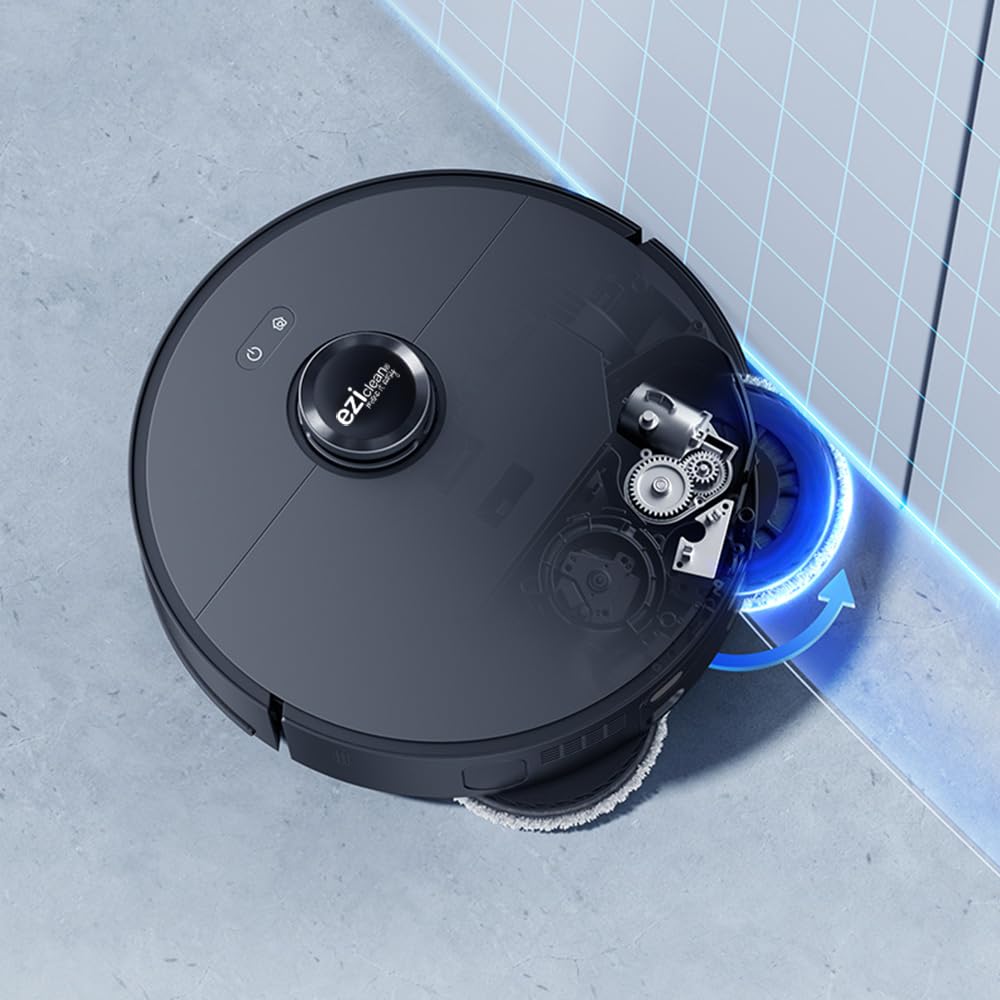 EZICLEAN Podłączony robot odkurzający LIDAR z podstawą spustową PureFlow Max