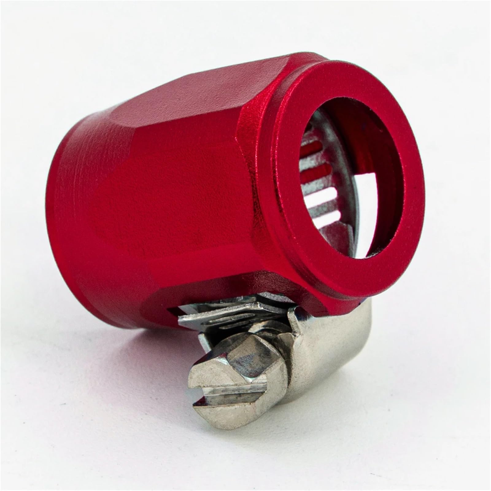 Energy AN4 AN6 An8 An10 AN12 AN14 AN16 AN18 37MM Hose Clamp End Finisher Aluminum Hose Connectors Hose Clamps ﻿(AN10 RED)