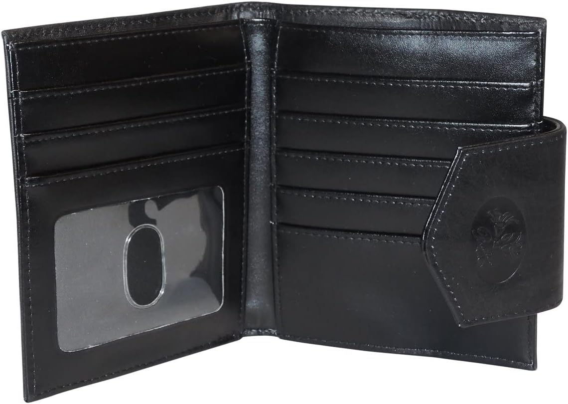 Buxton Leather Cardex Attache Clutch Credit Card Wallet (Black-RFID Protected)