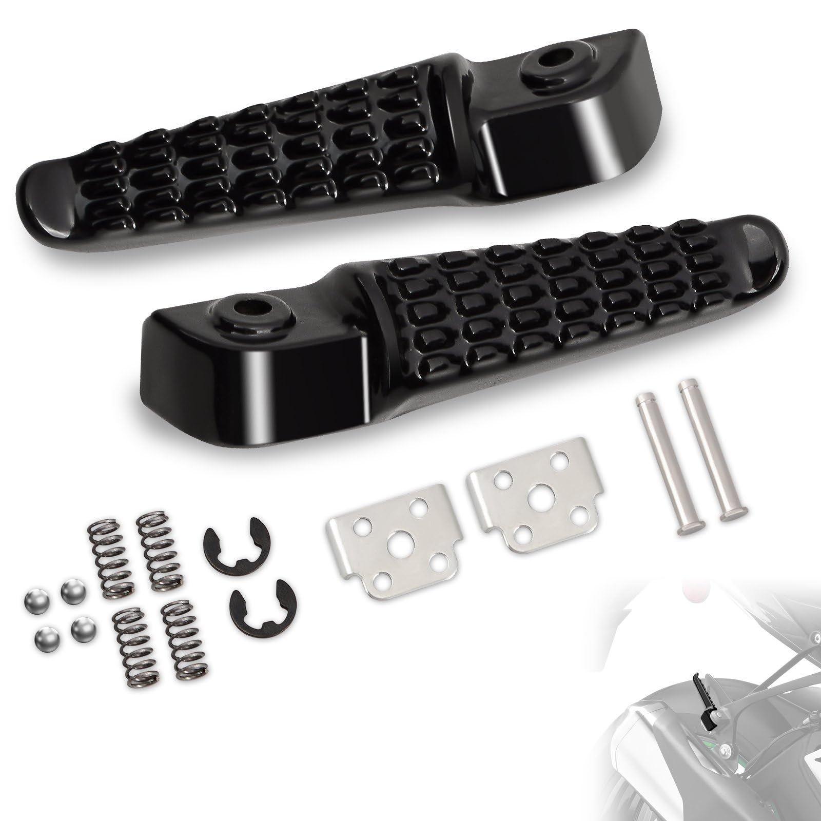 Poggiapiedi Anteriore/Conducente Per Ninja Zx6R 2008-2023, Zx10R 2008 - 5