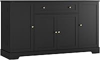 Vista 7 de HITHOS 54" Buffet Cabinet with Storage, Modern Kitchen Buffet Sideboard with Drawer, Wood Coffee Bar with Adjustable Shelves, Kitchen Storage