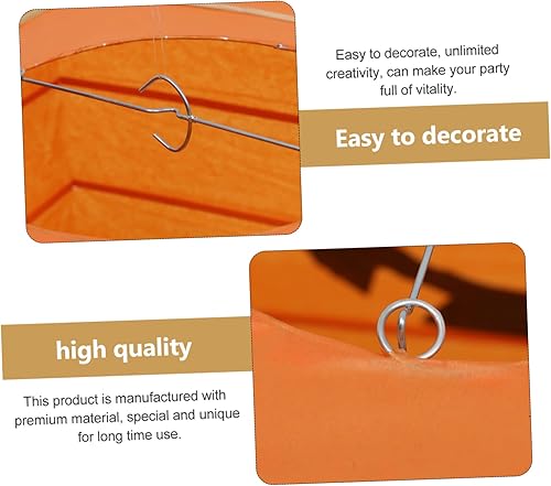 Miniatura 7 de ABOOFAN 2 linternas de papel de Halloween para fiesta de Halloween, bolsa de papel, faroles de Halloween, faroles, bolas, decoraciones, lámparas de