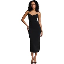EXPRESS Womens Body Contour Sleeveless V-Wire Midi Dress