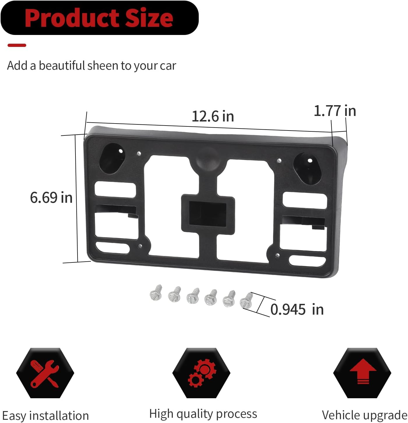 RT-TCZ License Plate Holder Front License Plate Frame Mount Bracket Accessories for Chevy Camaro 2016-2025