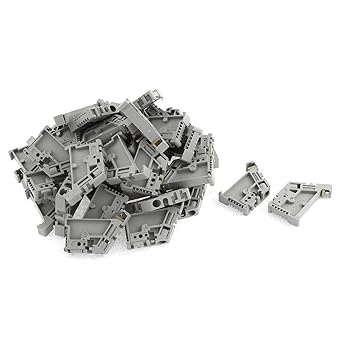 Sellify 50Pcs 35mm DIN Rail Terminal Block End Stopper Mounting Clips