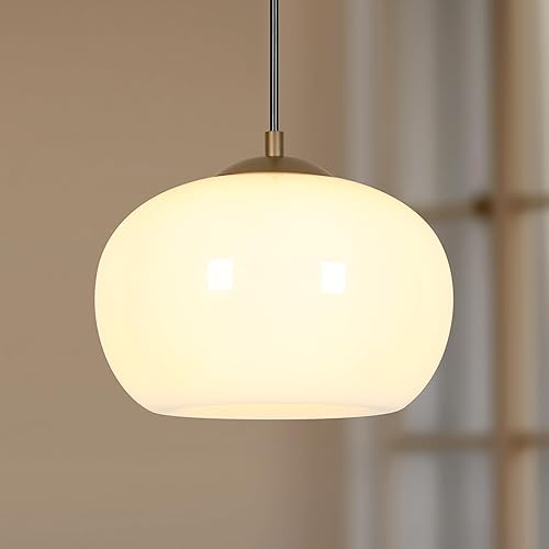 KSANA Luces colgantes para isla de cocina, 9.5 pulgadas, blanco y dorado, iluminación colgante sobre la isla, lámparas colgantes modernas con disponible en Yaxa Costa Rica