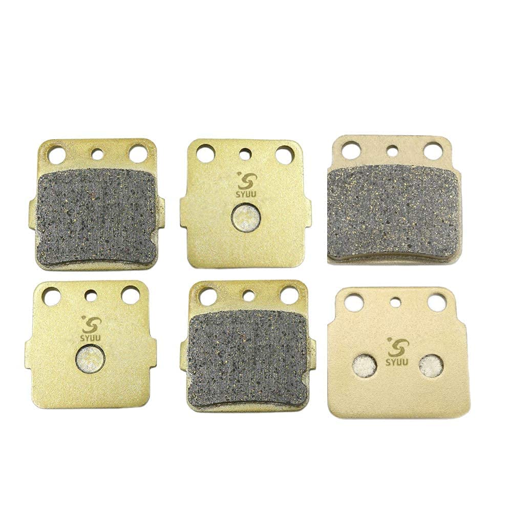 S SYUU moto pastiglie freno anteriore e posteriore in fibra di rame compatibili con KSF 400 A1 A2 A3 A6F KFX 400 2003 2004 2005 2006 FA084F FA137R