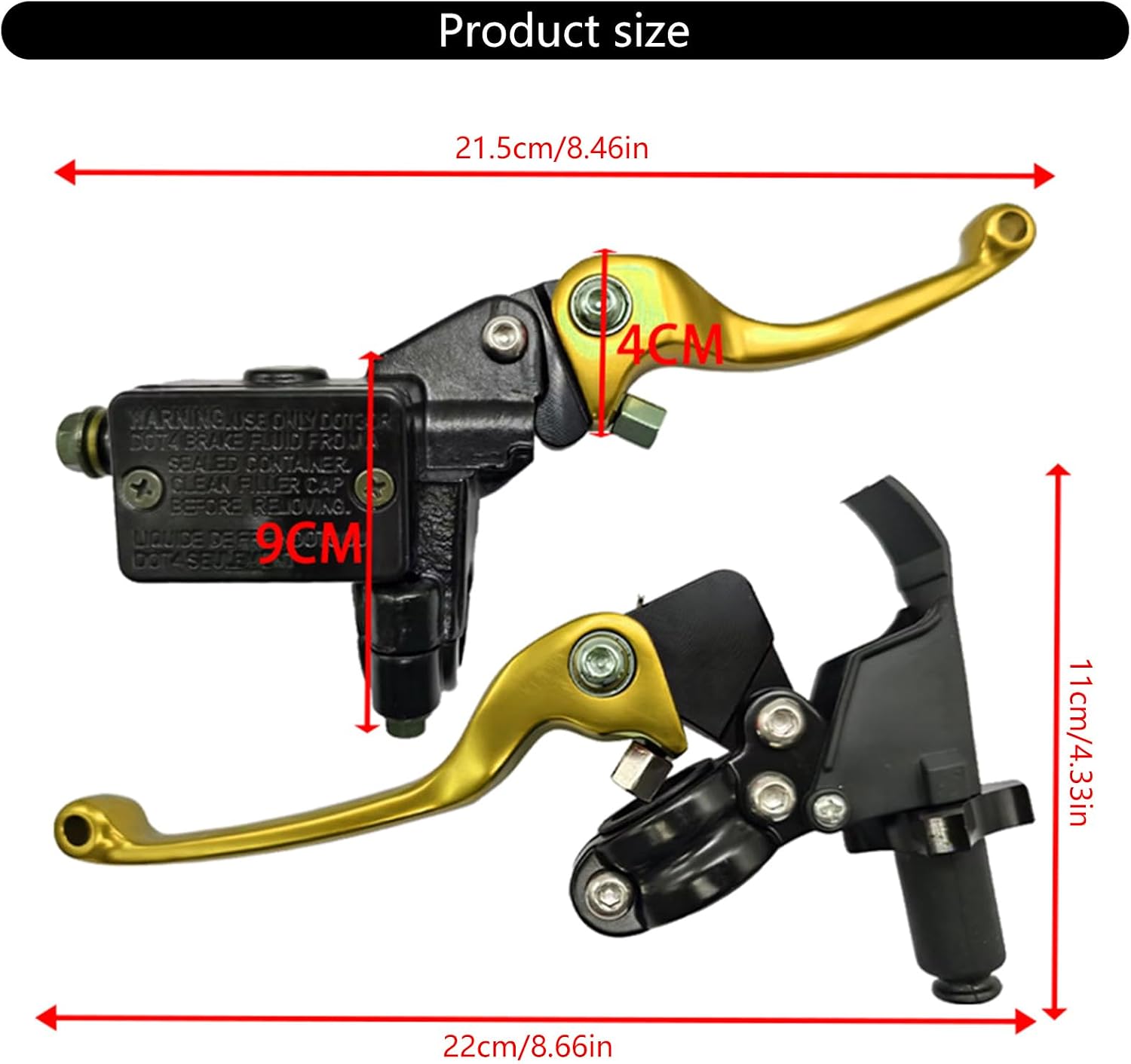 1 Pair Motocross Brake Clutches Levers Handle Replacement Clutches Brake Handle Lever for Dirt Bike Clutches Lever