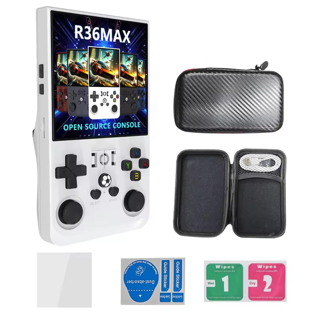 Console Portable Rétro G36 – Alliage Aluminium, Écran IPS 4,5″ – 18 000 Jeux Intégrés – Batterie 1500 MAh, 3h De Jeu