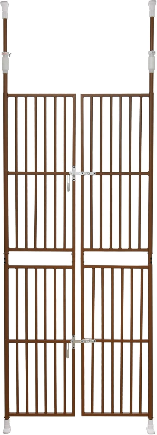 ペット高さ調節対応 191-255cm ドア ケージ留守番脱走防止柵【ホワイト】 ペットドア 猫ドア ネコドア ケージ 高さ調節対応 191～255cm