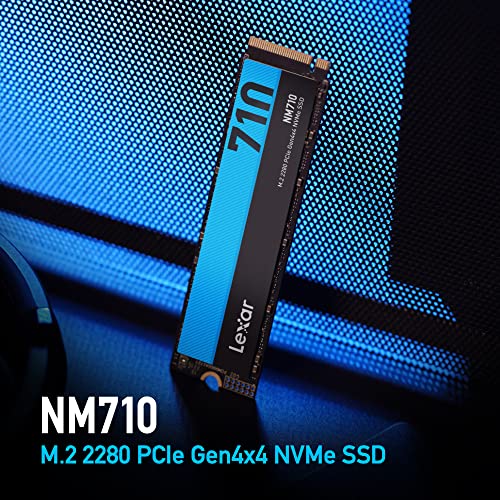 Image of Lexar 1TB NM710 SSD PCIe Gen4 NVMe M.2 2280 Internal Solid State Drive, Up to 5000 /4500 MB /s Read /Write (LNM710X001T-RNNNU)