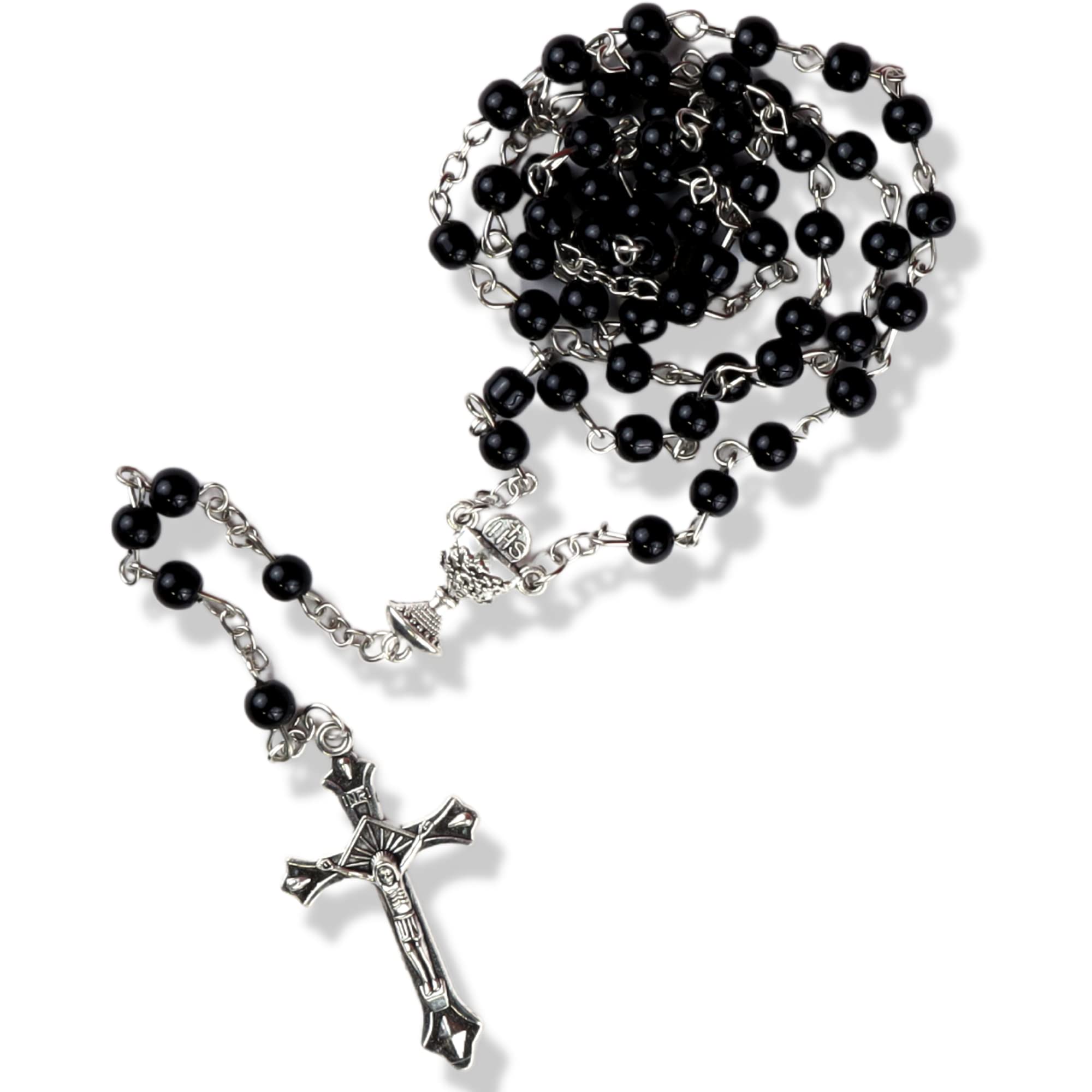 Needzo Boys First Communion Gift Set, Snap Wallet with Scapular, Rosary, Lapel Pin, and Mass Book, All in One, 4 Items