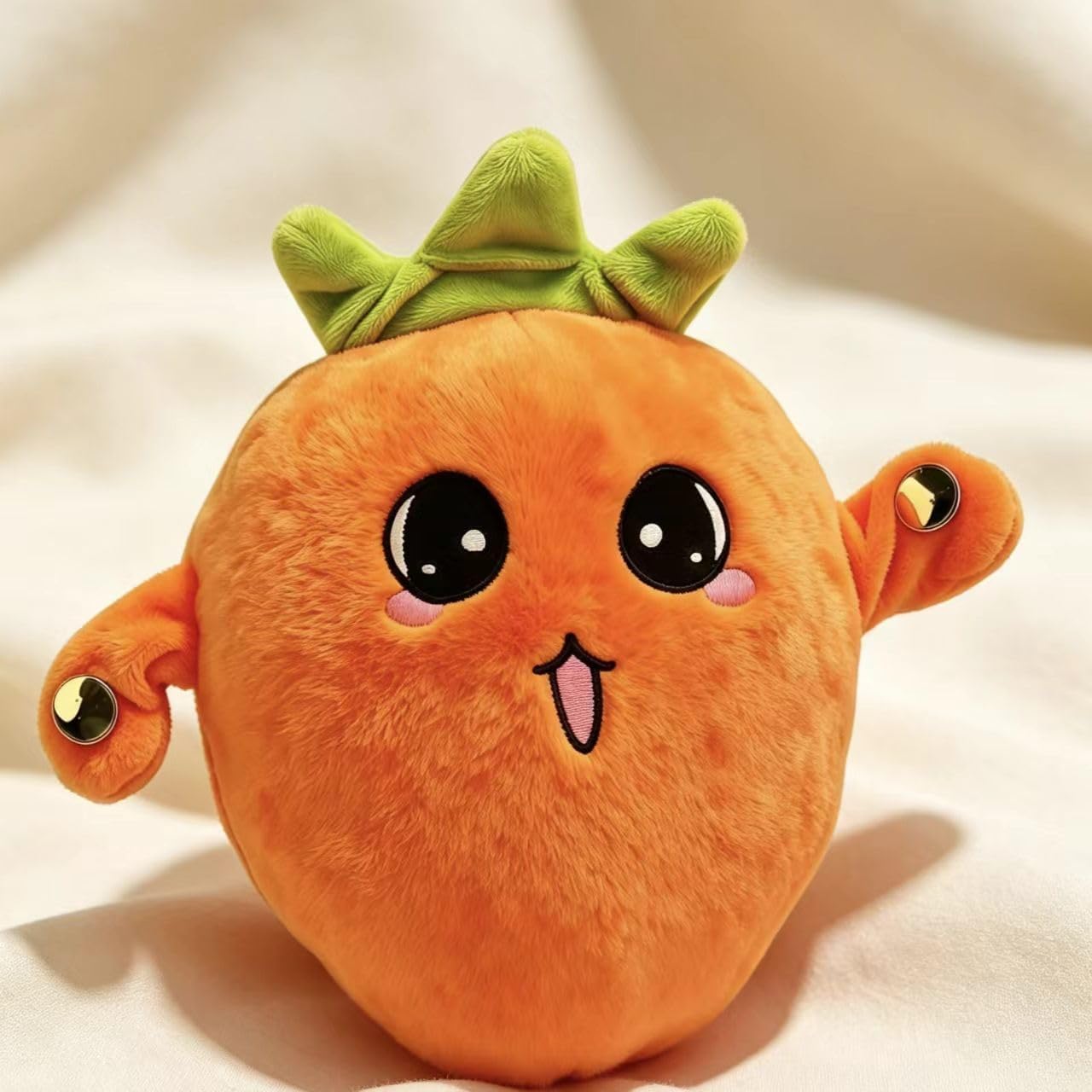 Soft Plush Musical Sensory Toy, Carrot | Touch Activated Metronome Sound Fruit Doll, Dual Mode Interactive Educational Toy, Parent-Child Activity Gift for Baby Boys Girls