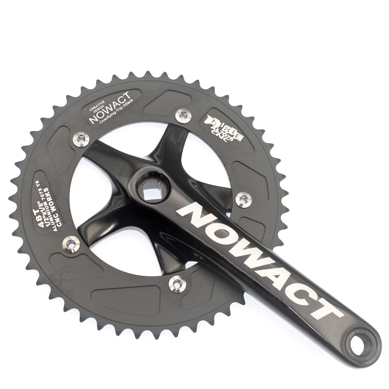 Guarnitura MTB Grulli for Bici da Strada 48T 130 BCD. Chainring in Lega di Alluminio in Lega di Alluminio in Lega di Alluminio Guarnitura