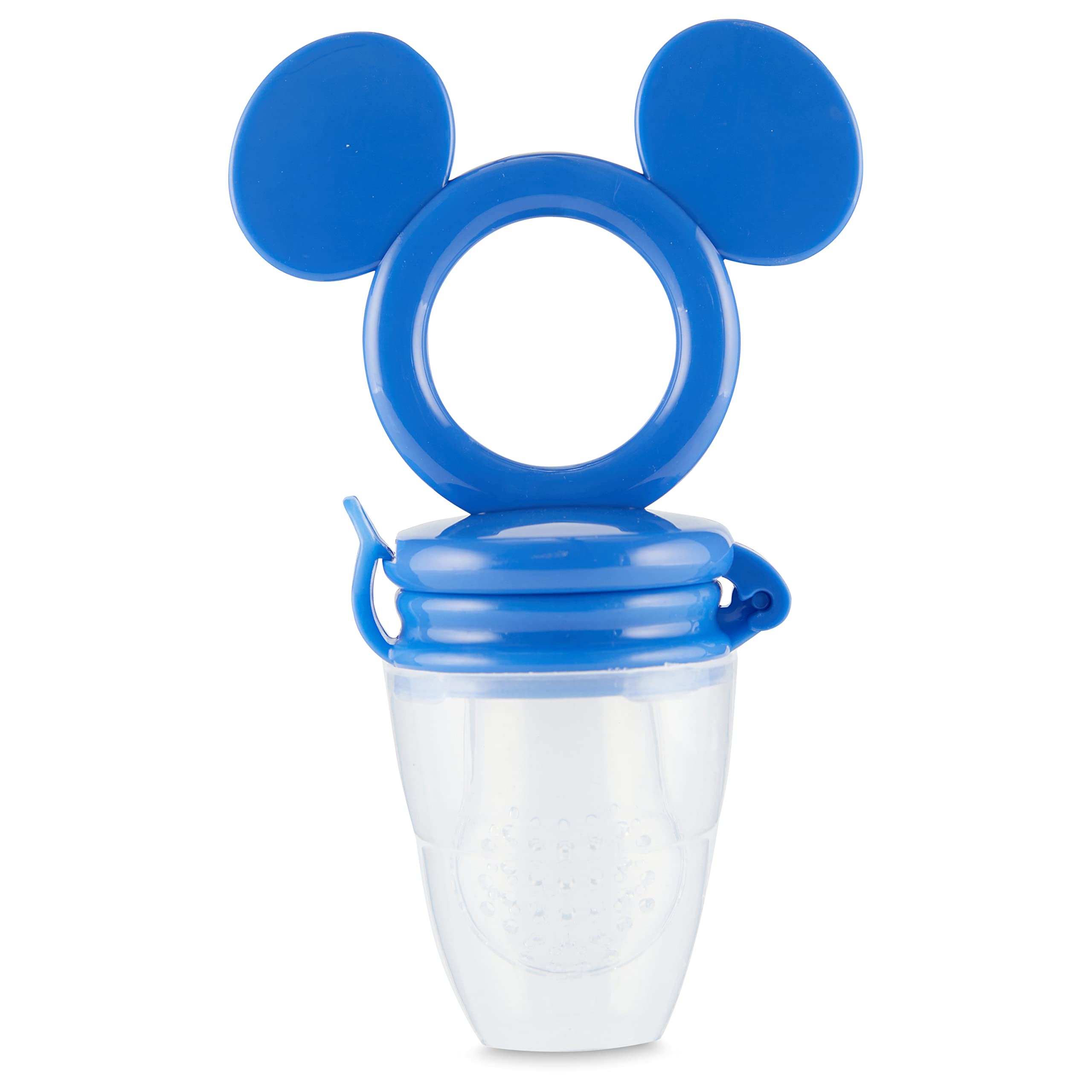 Disney Mordedor de Mickey y Minnie con alimentador de frutas, diseño seguro y duradero para calmar los dolores de dentición de tu bebé