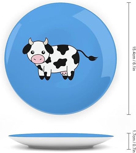 Miniatura 2 de Lindo hueso de vaca China placa decorativa personalidad cerámica cena plato artesanía con soporte de exhibición