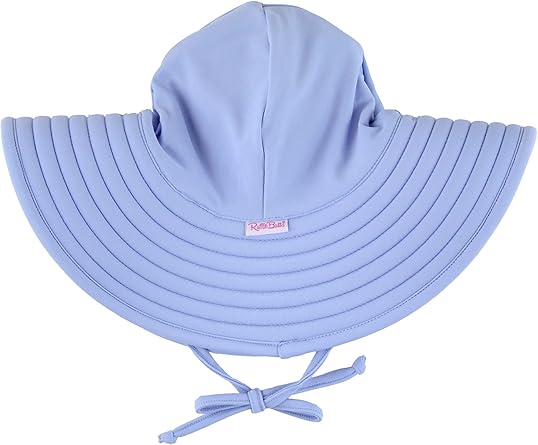 RuffleButts Baby/Toddler Girls UPF 50+ Sun Protective Wide Brim Swimwear Sun Hat