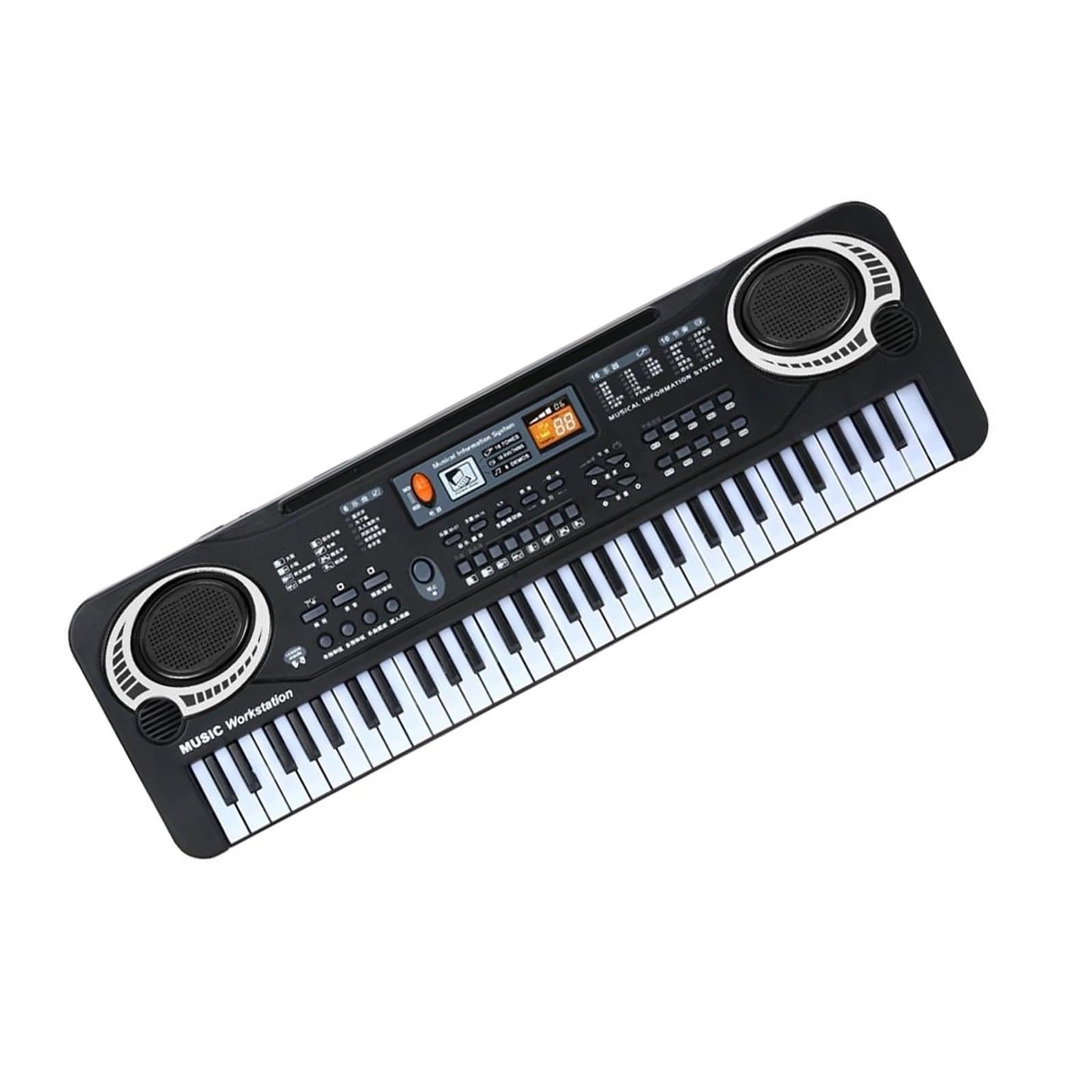 klawiatura elektroniczna 61 Klawiszy Fortepian Muzyka Cyfrowa Klawiatura Elektroniczna Klawiatura Czarne Pianino Elektryczne Z Mikrofonem Instrument Klawiszowy