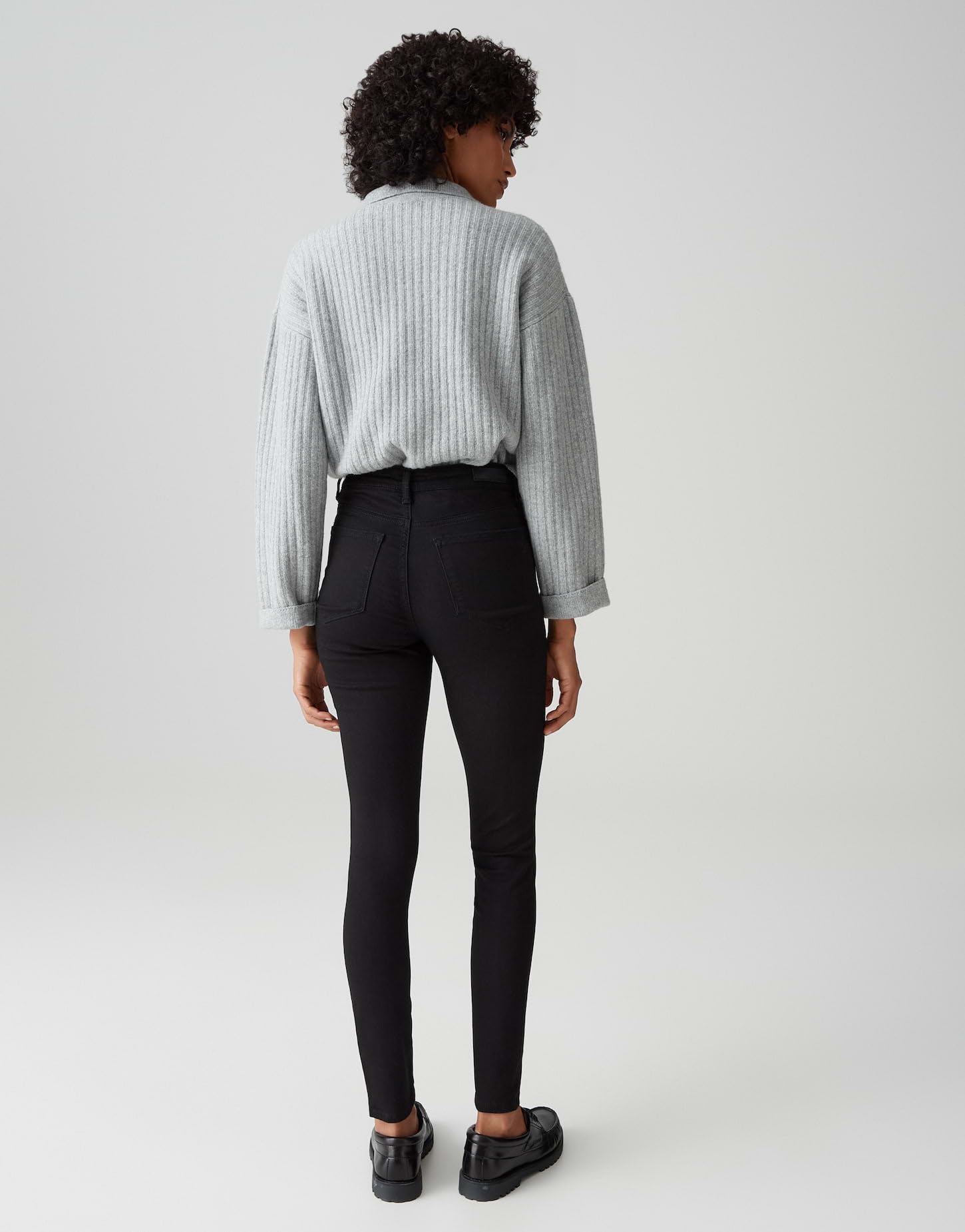 OPUS Damen Skinny | Skinny Jeans ELMA Black Low Rise mit Stretch-Anteil