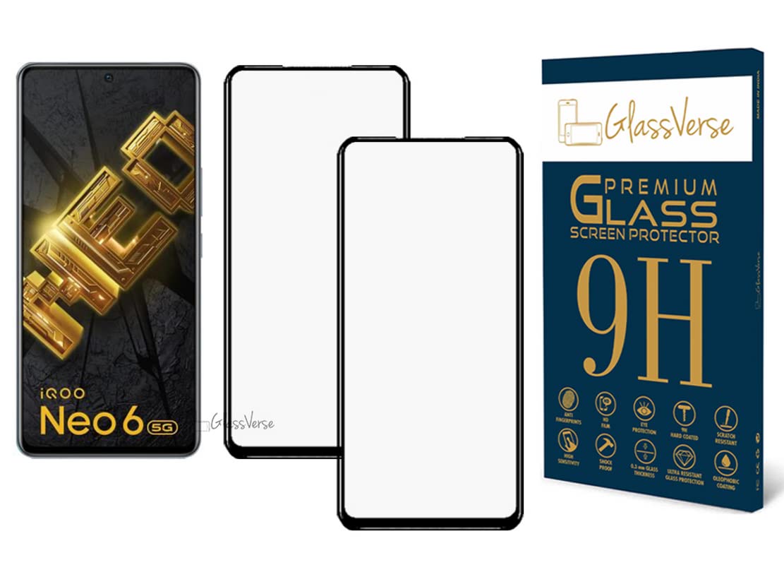 GlassVerse Anti-Shatter Tempered Glass For Vivo Iqoo Neo 6 5G Smartphone (Pack Of 2) With Free Installation Kit. Full Screen Coverage. If Received Damaged-6.62 Inch (B0BQG46KFS) Amazon Price History, Amazon Price Tracker