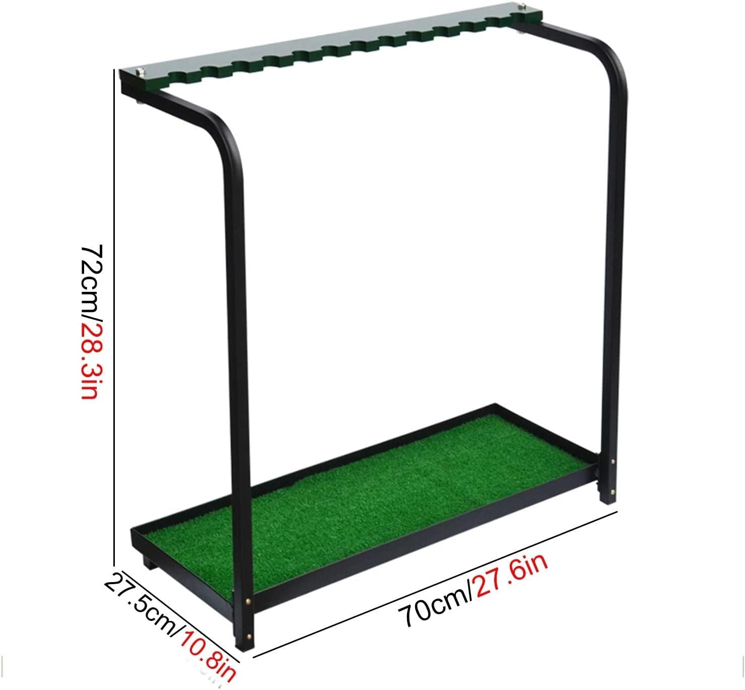 Katzowen 13 Putter Holder Golf Club Organizers Stand, Floorstanding Golf Club Holder Stand for Sports & Outdoor, Metal Storage Rack-Green