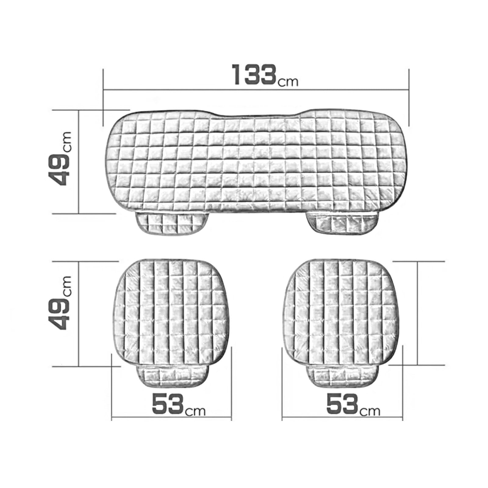 Juego Completo De Cojines Antideslizantes Para Asientos De Coche, Accesorios Universales Para Invierno, Fáciles De Instalar.(Gray)