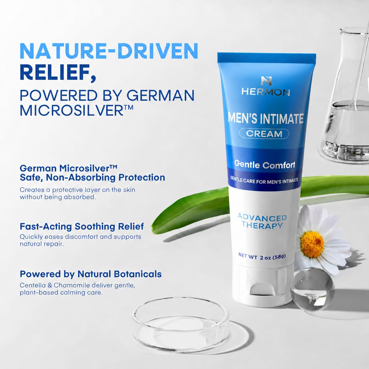 Men's Care Cream: Natural Soothing Ointment for Symptoms of Itchness (2oz) — Amazon image 2